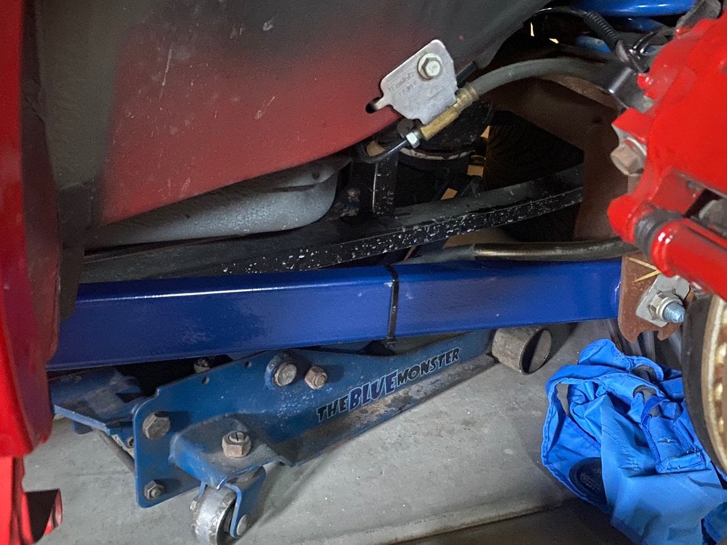 C&L Non-Adjustable Rear Lower Control Arms; Blue (05-14 Mustang)
