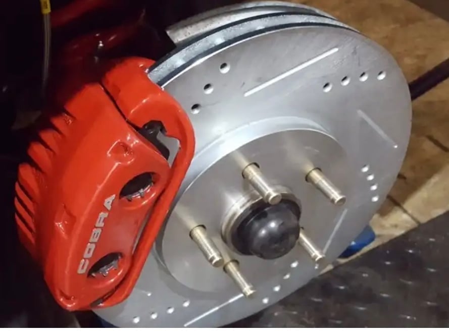 C&L Super Sport Cross-Drilled and Slotted Rotors; Front Pair (94-04 Mustang Cobra, Bullitt, Mach 1)
