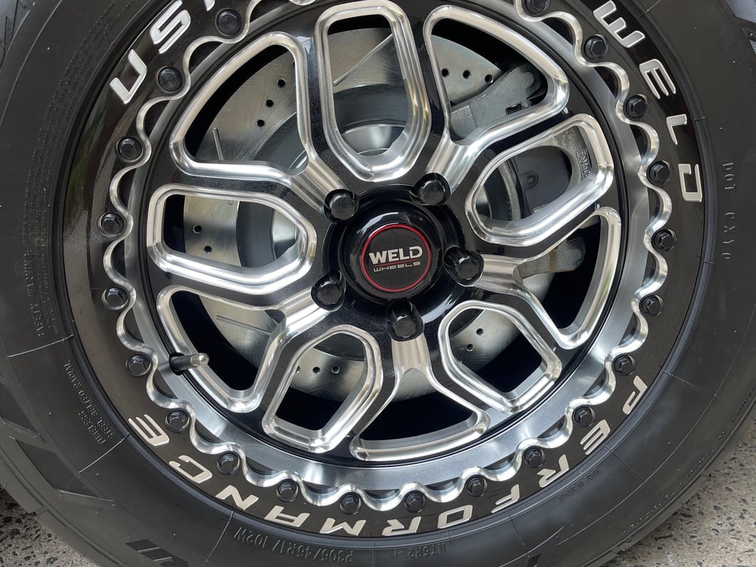 C&L Super Sport Cross-Drilled and Slotted Rotors; Rear Pair (15-23 Mustang GT w/o Performance Pack, EcoBoost w/ Performance Pack)