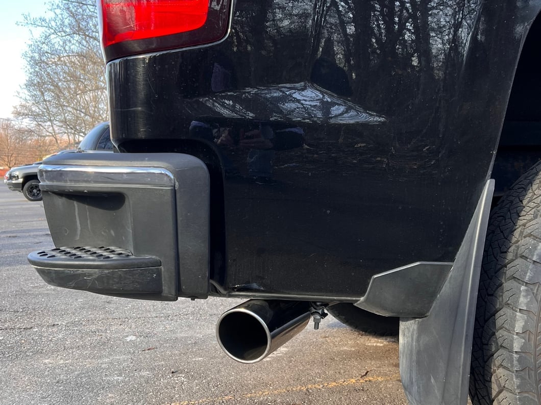 C&L Single Exhaust System with Polished Tip; Side Exit (14-18 4.3L Silverado 1500)