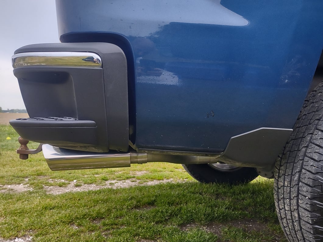 C&L Dual Exhaust System with Polished Tips; Side Exit (14-18 5.3L Silverado 1500)