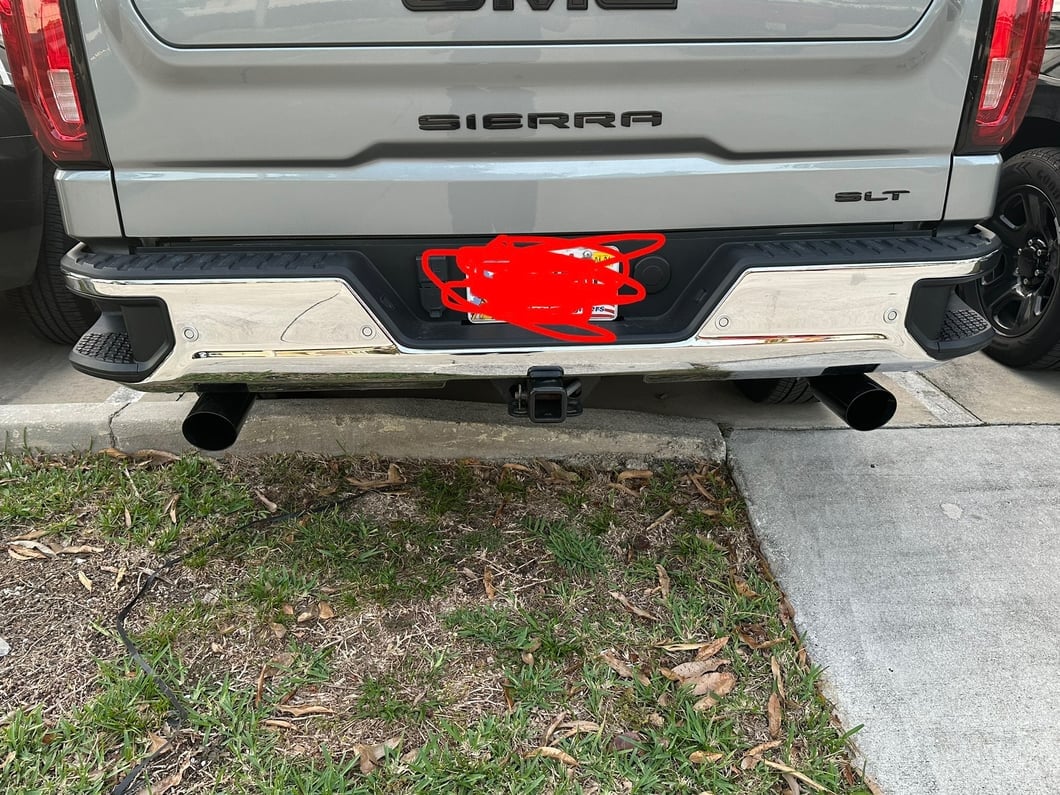 C&L Dual Exhaust System with Polished Tips; Side/Rear Exit (19-26 5.3L Sierra 1500 w/o Factory Dual Exhaust)