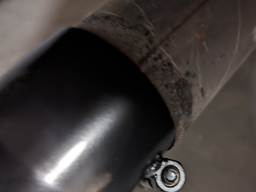 C&L Rolled End Round Exhaust Tip; 3.50-Inch; Black (18-20 F-150)