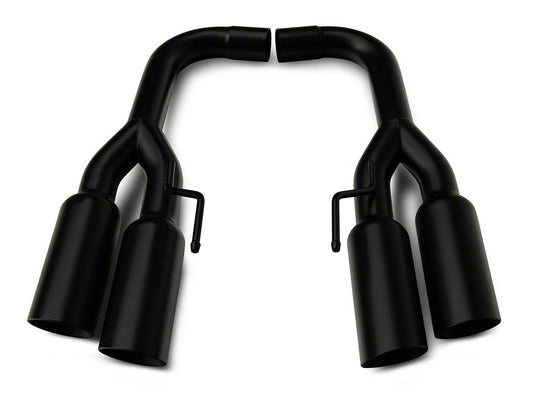 C&L Muffler Delete Axle-Back Exhaust with Black Tips (18-23 Mustang GT w/o Active Exhaust)