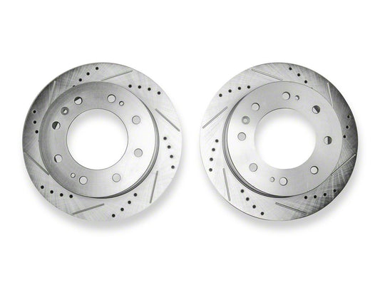 C&L Super Sport HD Cross-Drilled and Slotted 8-Lug Rotors; Front Pair (11-26 Silverado 2500 HD)