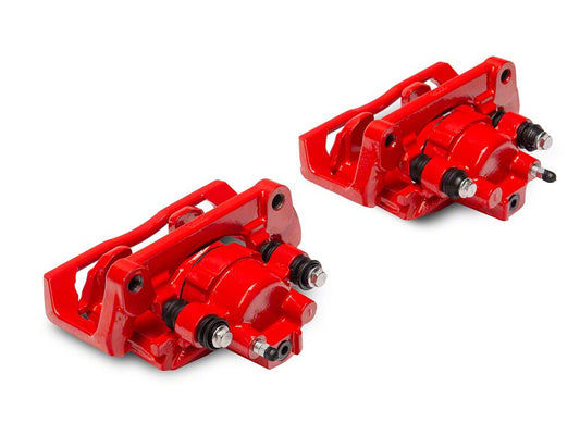 C&L Performance Rear Brake Calipers; Red (02-18 RAM 1500, Excluding SRT-10 & Mega Cab)