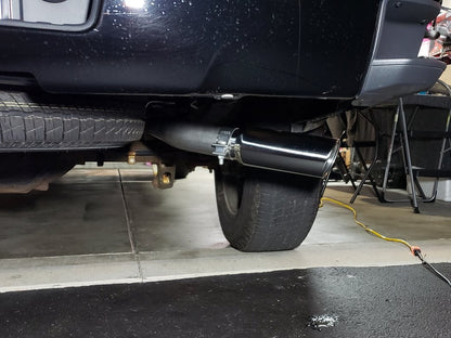 C&L Single Exhaust System with Polished Tip; Side Exit (14-18 4.3L Silverado 1500)
