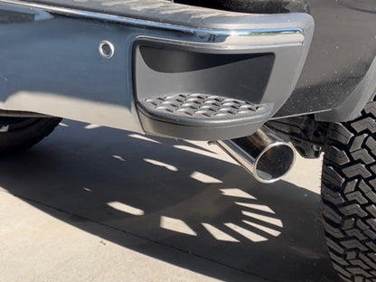 C&L Single Exhaust System with Polished Tip; Side Exit (14-18 5.3L Sierra 1500)