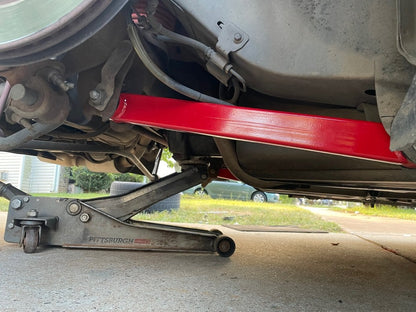 C&L Non-Adjustable Rear Lower Control Arms; Red (05-14 Mustang)