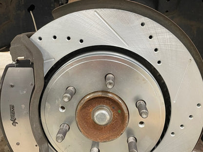 C&L Super Sport HD Cross Drilled and Slotted Rotors; Front Pair (10-20 F-150)