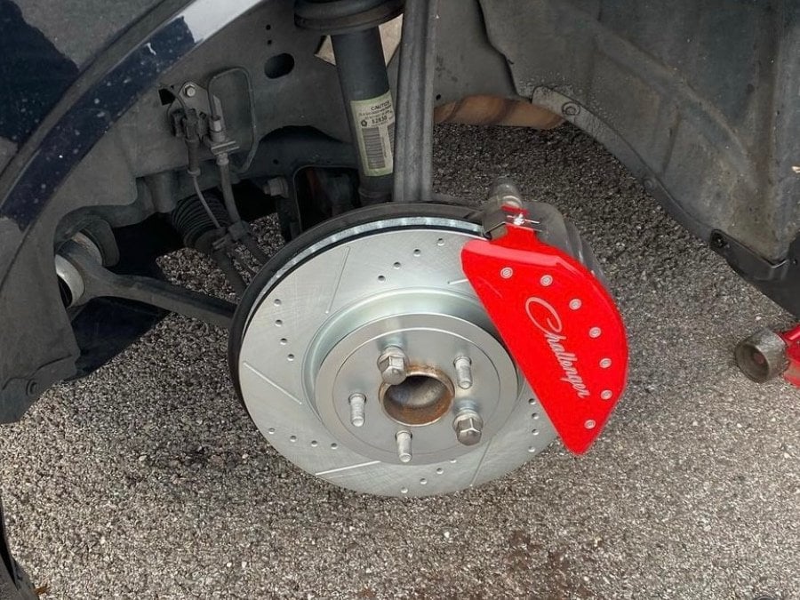 C&L Super Sport Brake Rotor and Pad Kit; Front and Rear (09-23 Challenger GT, R/T, Rallye Redline, SXT & T/A w/ Dual Piston Front Calipers; 2011 Challenger SE w/ Dual Piston Front Calipers)