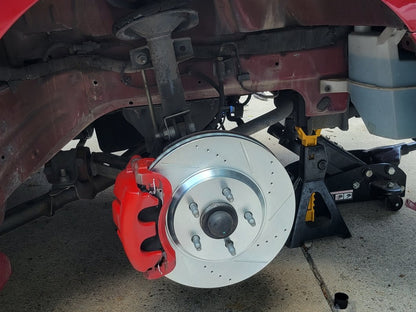 C&L Super Sport Brake Rotor and Pad Kit; Front and Rear (05-10 Mustang GT)