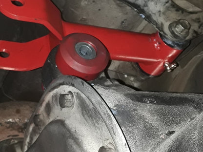 C&L Non-Adjustable Rear Upper Control Arm; Red (05-10 Mustang)