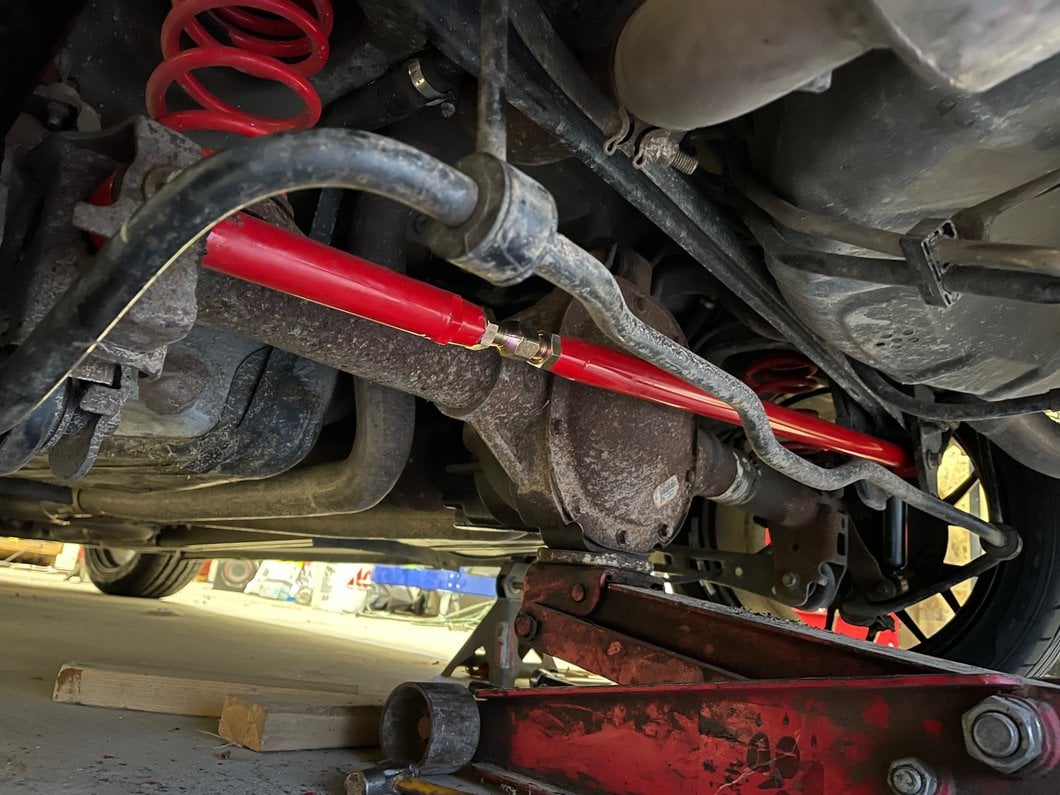 C&L Adjustable Panhard Bar; Red (05-14 Mustang)