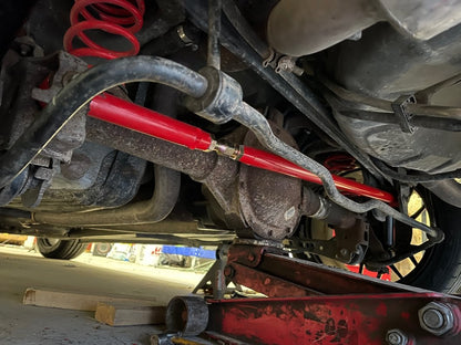 C&L Adjustable Panhard Bar; Red (05-14 Mustang)