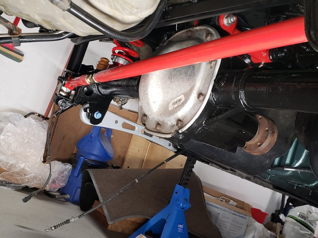 C&L Adjustable Panhard Bar; Red (05-14 Mustang)