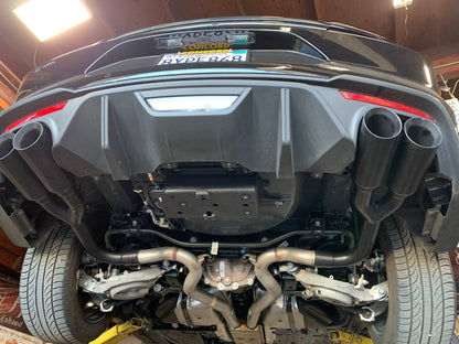 C&L Muffler Delete Axle-Back Exhaust with Black Tips (18-23 Mustang GT w/o Active Exhaust)