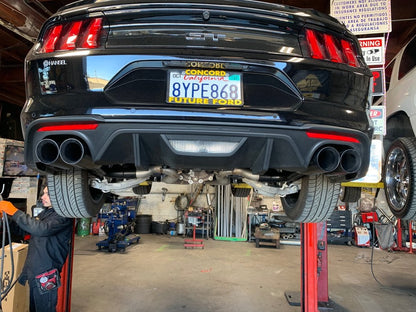 C&L Muffler Delete Axle-Back Exhaust with Black Tips (18-23 Mustang GT w/o Active Exhaust)