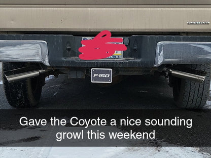 C&L Dual Exhaust System with Polished Tips; Side/Rear Exit (11-14 5.0L F-150)