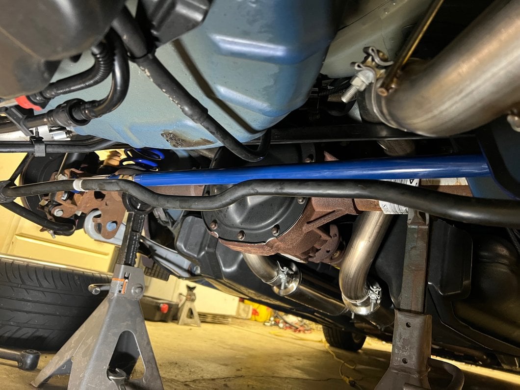 C&L Adjustable Panhard Bar; Blue (05-14 Mustang)