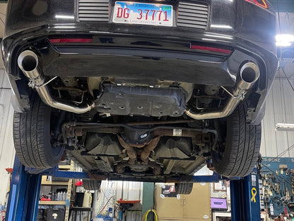 C&L Muffler Delete Axle-Back Exhaust with Polished Tips (11-14 Mustang GT)