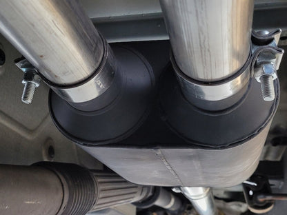 C&L Dual Exhaust System with Polished Tips; Side/Rear Exit (15-20 5.0L F-150)