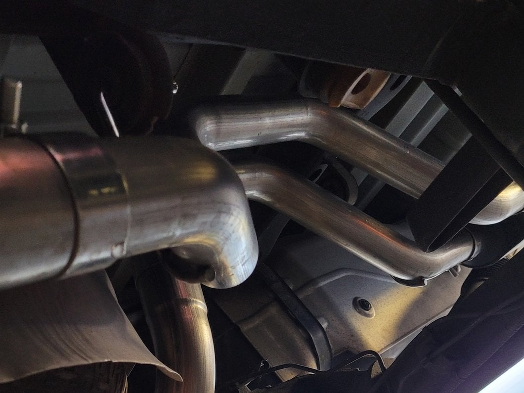 C&L Dual Exhaust System with Polished Tips; Side/Rear Exit (15-20 5.0L F-150)