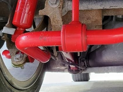C&L Non-Adjustable Rear Lower Control Arms; Red (05-14 Mustang)