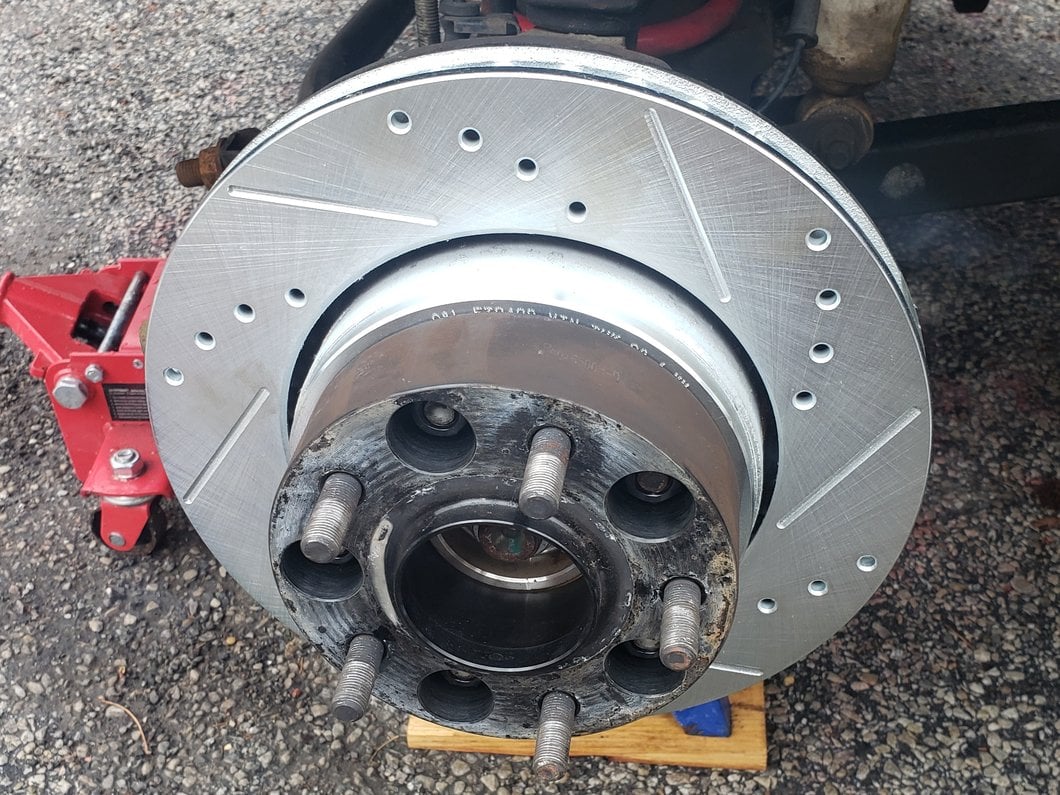 C&L Super Sport HD Cross-Drilled and Slotted Rotors; Front Pair (07-18 Jeep Wrangler JK)