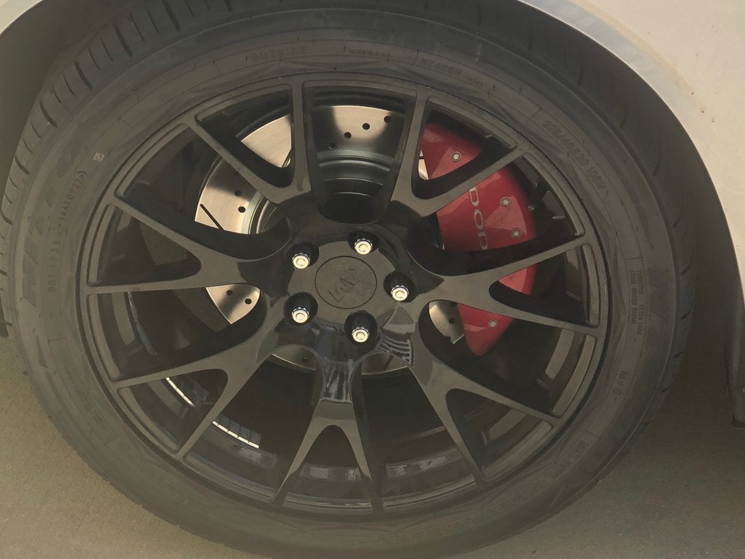 C&L Super Sport Cross-Drilled and Slotted Rotor; Front Driver Side (09-23 Challenger GT, R/T, Rallye Redline, SXT & T/A w/ Dual Piston Front Calipers; 2011 Challenger SE w/ Dual Piston Front Calipers)