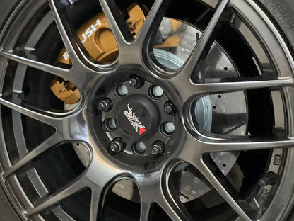 C&L Super Sport Cross-Drilled and Slotted Rotors; Front Pair (05-10 Mustang GT; 11-14 Mustang V6)