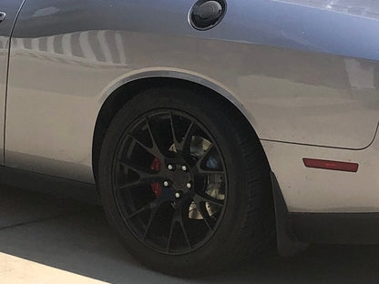 C&L Super Sport Cross-Drilled and Slotted Rotors; Rear Pair (09-23 Challenger GT, R/T, Rallye Redline, SXT & T/A w/ Dual Piston Front Calipers & Vented Rear Rotors; 2011 Challenger SE w/ Dual Piston Front Calipers & Vented Rear Rotors)