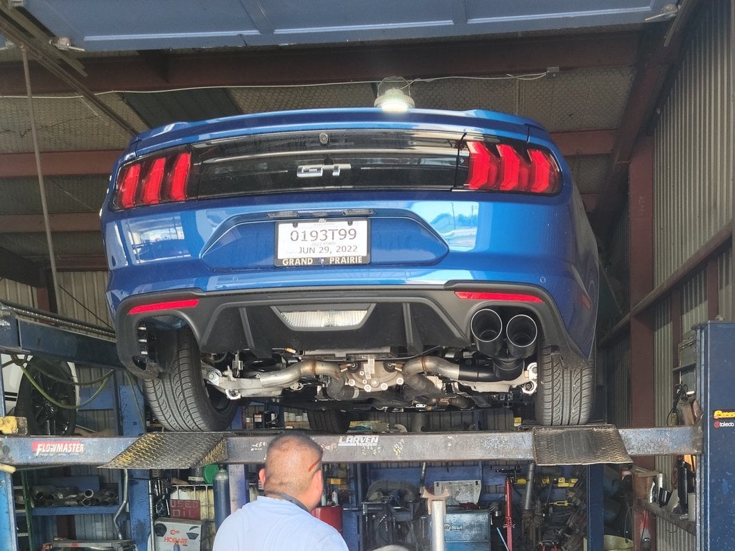 C&L Sport Axle-Back Exhaust with Black Tips (18-23 Mustang GT w/o Active Exhaust)