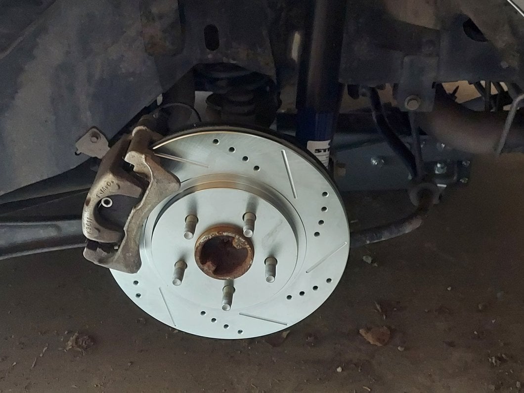 C&L Super Sport Cross-Drilled and Slotted Rotors; Rear Pair (05-14 Mustang, Excluding 13-14 GT500)
