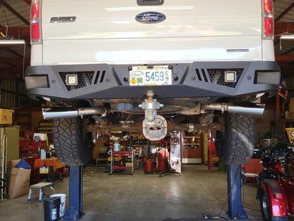 C&L Dual Exhaust System with Polished Tips; Side/Rear Exit (11-14 3.7L F-150)