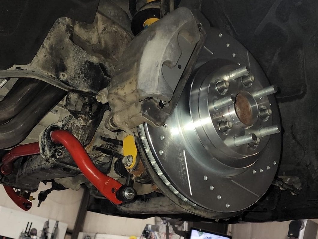 C&L Super Sport Cross-Drilled and Slotted Rotors; Front Pair (12-14 Charger Pursuit; 06-23 Charger AWD SE, AWD SXT, Daytona, Daytona R/T, GT & R/T w/ Dual Piston Front Calipers; 11-13 5.7L HEMI Charger SE)