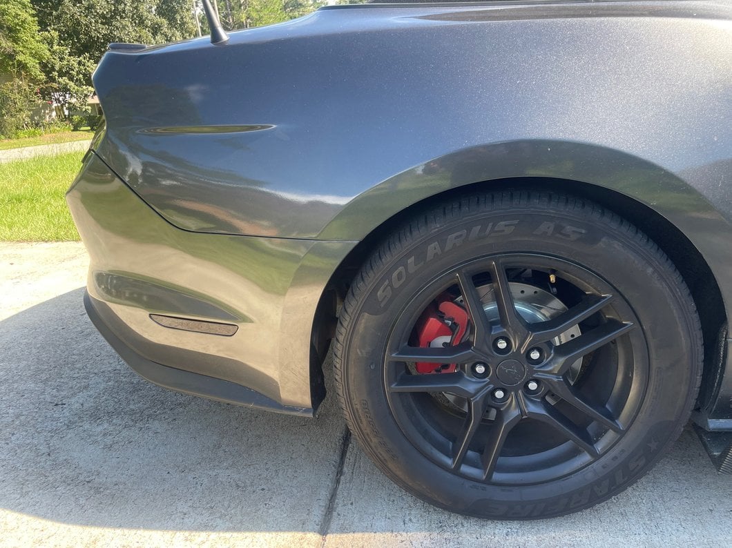 C&L Super Sport Cross-Drilled and Slotted Brake Rotor and Pad Kit; Rear (15-23 Mustang EcoBoost w/o Performance Pack, V6)