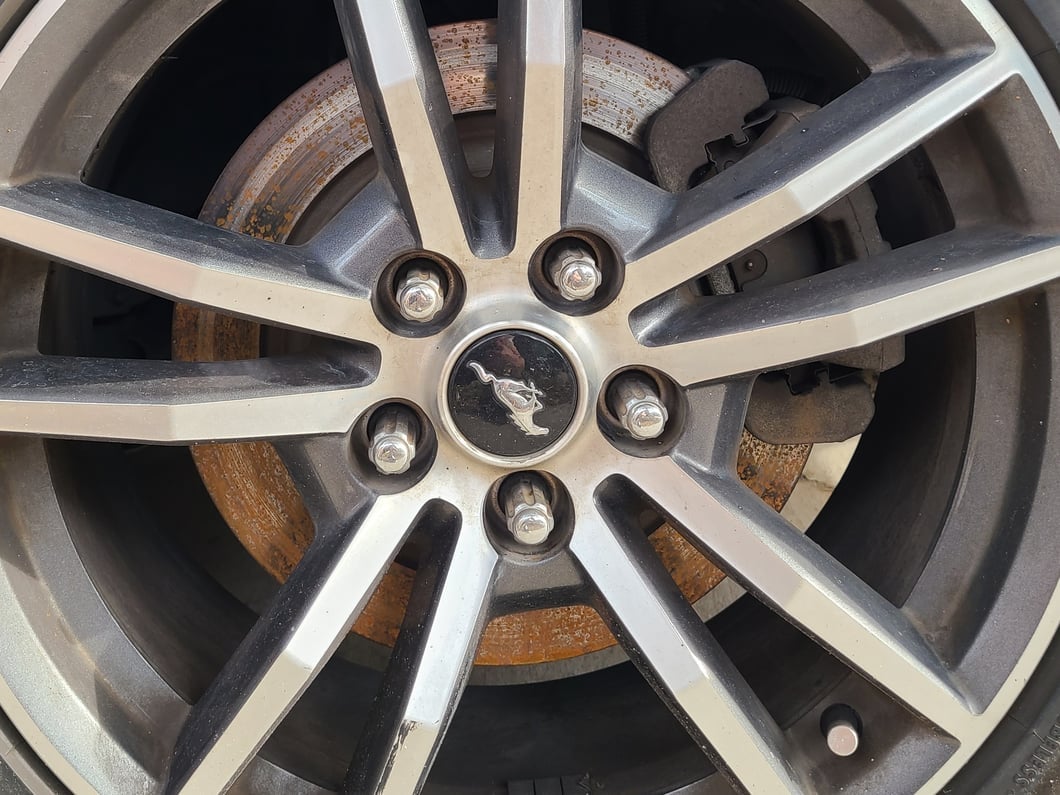 C&L Super Sport Cross-Drilled and Slotted Brake Rotor and Pad Kit; Front (15-23 Mustang EcoBoost w/o Performance Pack, V6)