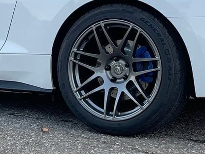 C&L Super Sport Cross-Drilled and Slotted Rotors; Rear Pair (15-23 Mustang EcoBoost w/o Performance Pack, V6)