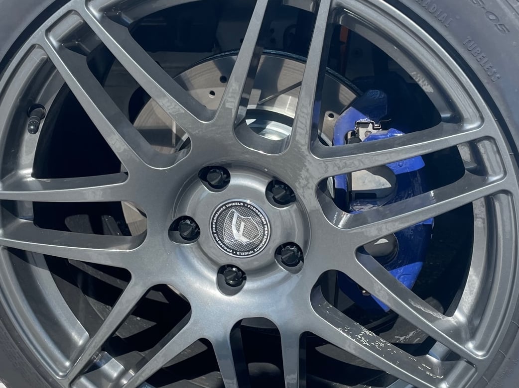 C&L Super Sport Cross-Drilled and Slotted Rotors; Front Pair (15-23 Mustang EcoBoost w/o Performance Pack, V6)