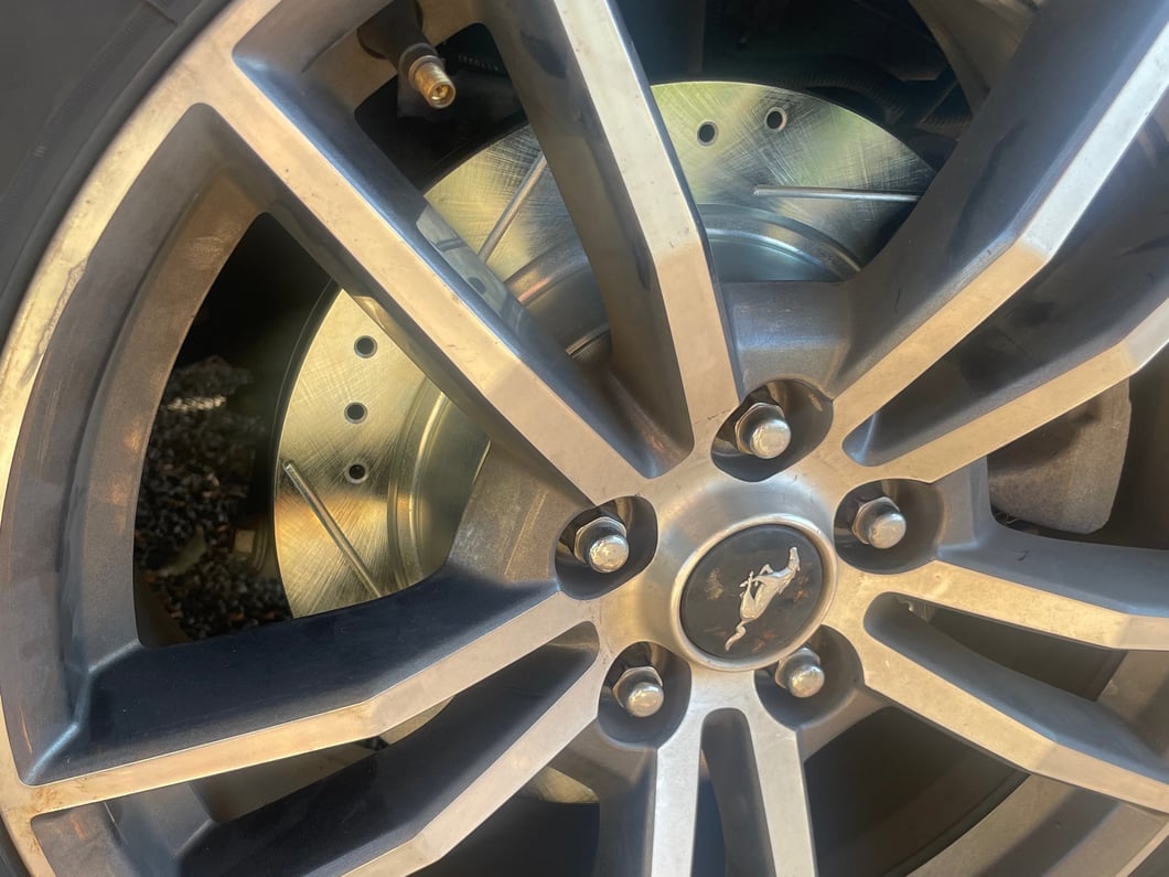 C&L Super Sport Cross-Drilled and Slotted Brake Rotor and Pad Kit; Rear (15-23 Mustang EcoBoost w/o Performance Pack, V6)