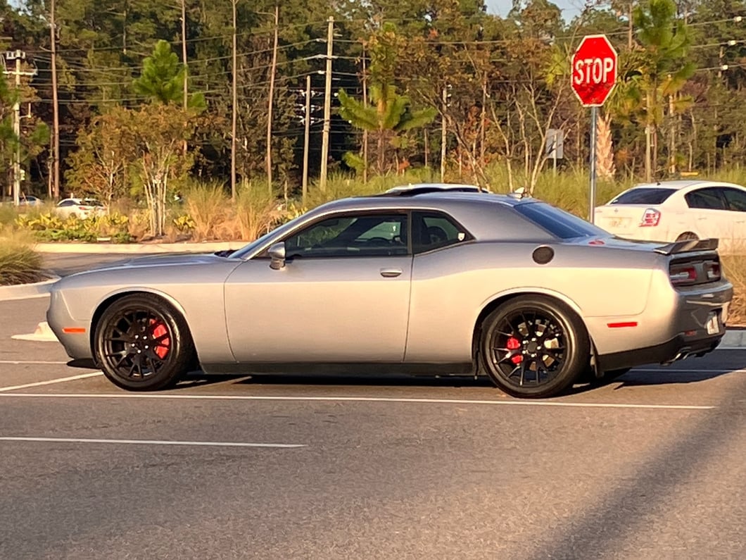 C&L Super Sport Cross-Drilled and Slotted Rotor; Front Passenger Side (09-23 Challenger GT, R/T, Rallye Redline, SXT & T/A w/ Dual Piston Front Calipers; 2011 Challenger SE w/ Dual Piston Front Calipers)