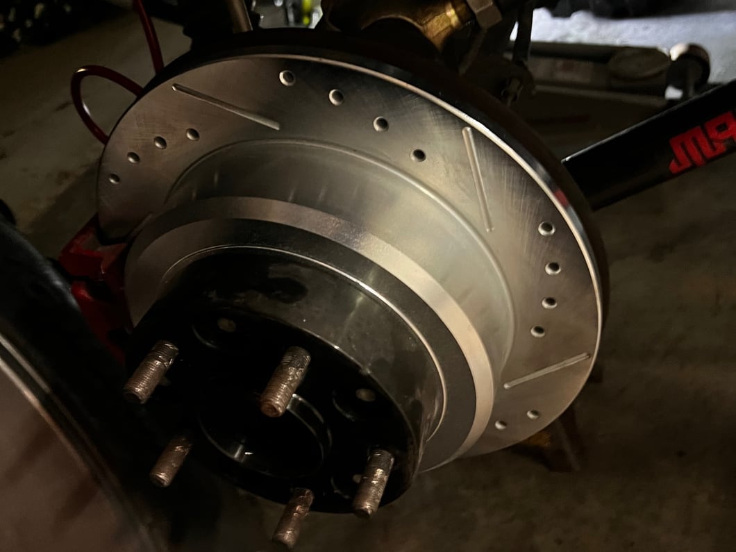 C&L Super Sport HD Cross-Drilled and Slotted Rotors; Rear Pair (07-18 Jeep Wrangler JK)