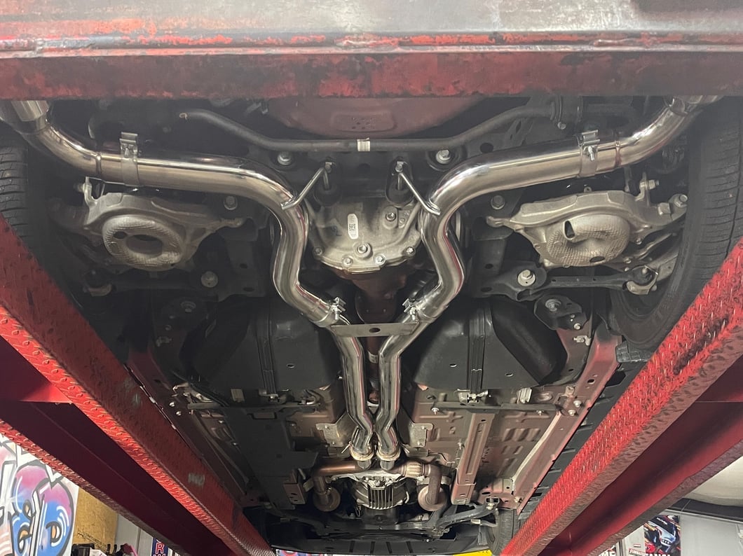 C&L Race Cat-Back Exhaust with Polished Tips (15-17 Mustang GT Fastback)