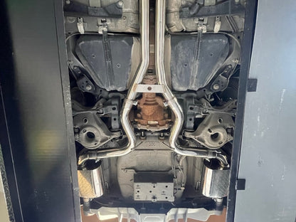 C&L Cat-Back Exhaust with Black Tips (15-17 Mustang GT Fastback)