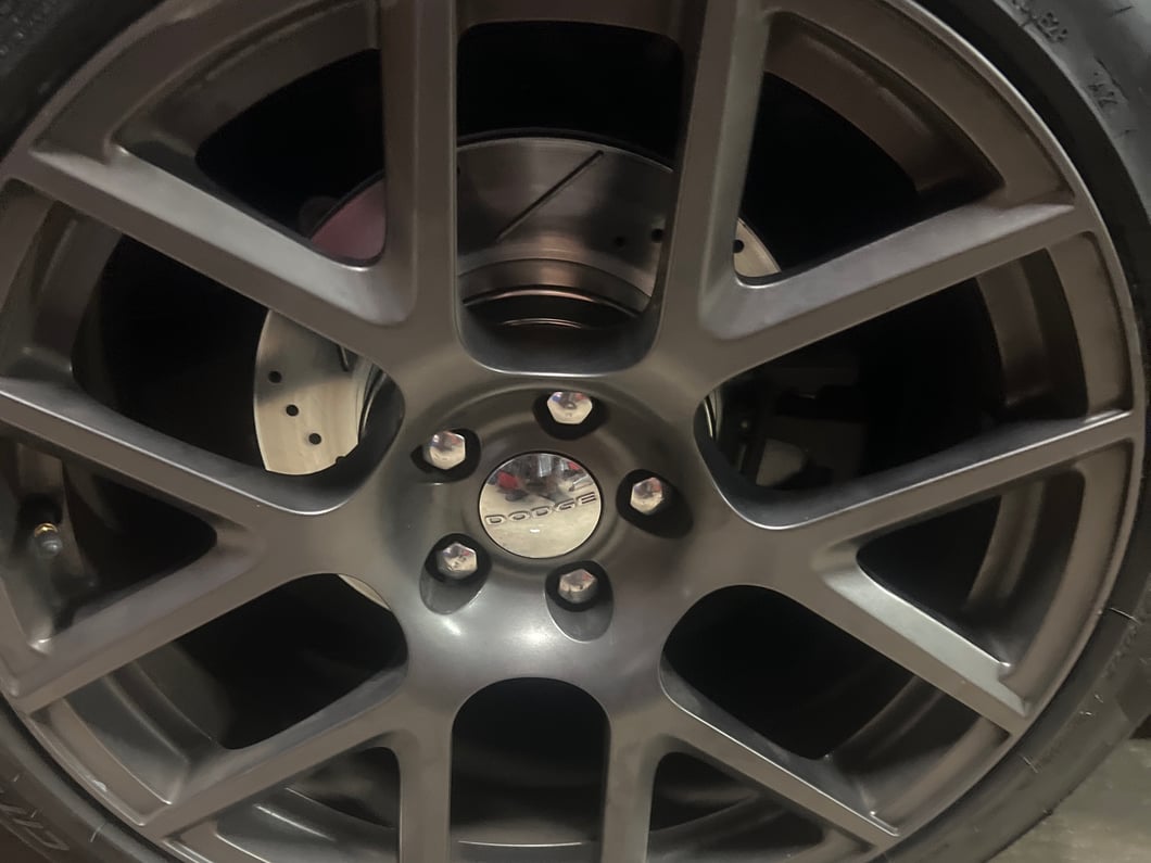 C&L Super Sport Cross-Drilled and Slotted Rotors; Rear Pair (09-23 Challenger GT, R/T, Rallye Redline, SXT & T/A w/ Dual Piston Front Calipers & Vented Rear Rotors; 2011 Challenger SE w/ Dual Piston Front Calipers & Vented Rear Rotors)