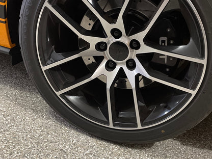 C&L Super Sport Cross-Drilled and Slotted Brake Rotor and Pad Kit; Rear (15-23 Mustang GT w/o Performance Pack, EcoBoost w/ Performance Pack)