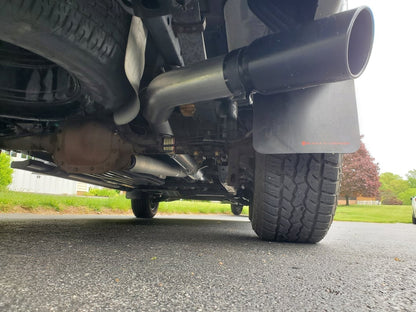 C&L 4-Inch Single Exhaust System with Black Tip; Side Exit (15-20 2.7L EcoBoost F-150)