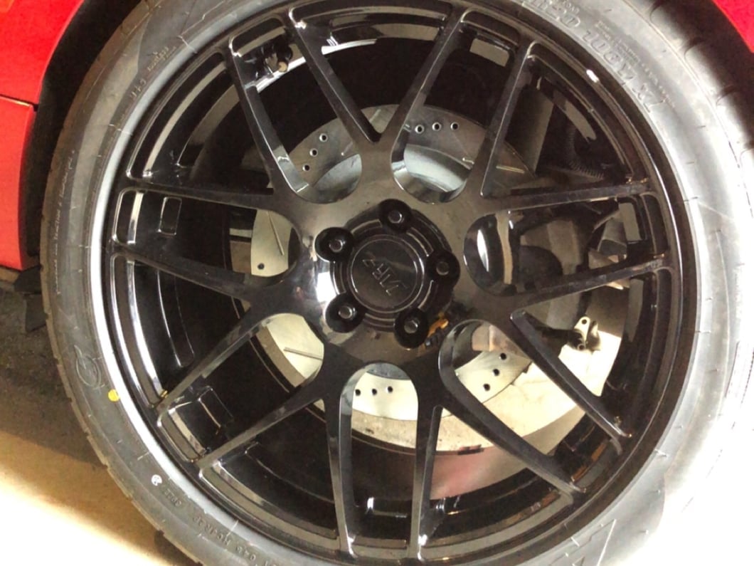 C&L Super Sport Cross-Drilled and Slotted Brake Rotor and Pad Kit; Rear (15-23 Mustang GT w/o Performance Pack, EcoBoost w/ Performance Pack)