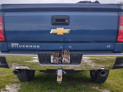 C&L Dual Exhaust System with Polished Tips; Side Exit (14-18 5.3L Silverado 1500)